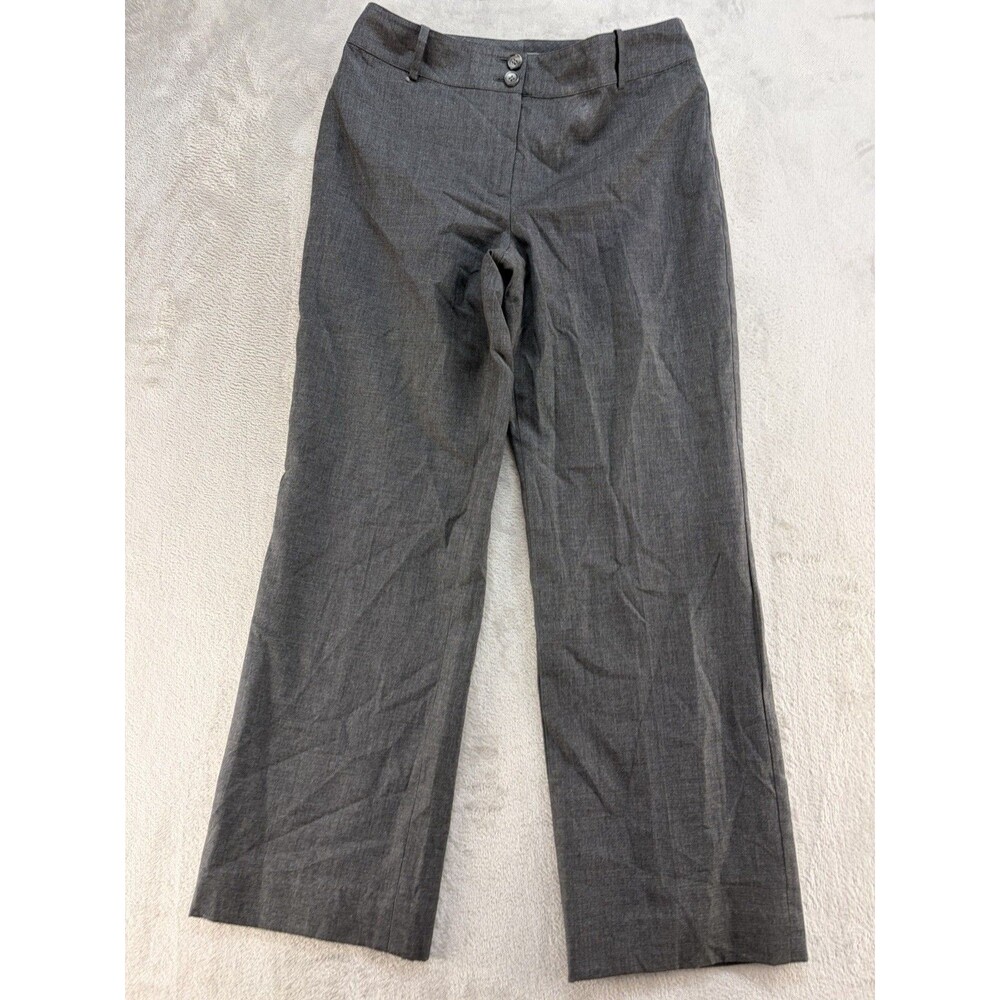 Ann Taylor Dress Pants Women's 6 Gray Audrey Flat Front Straight Leg Wool